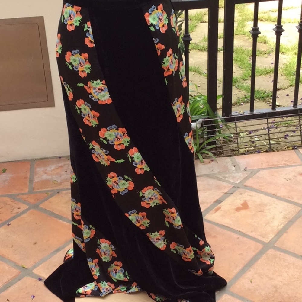 Black maxi free People skirt